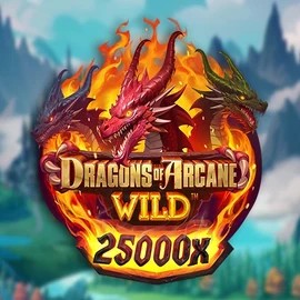 Dragons of Arcane Wild slot logo by Foxium at Bonuskong Casino